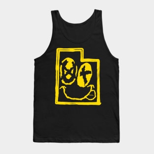 UT Eyes Utah Grunge Smiling Face Black background Tank Top